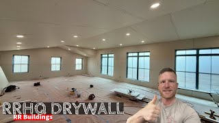 RRHQ Hanging Drywall in the Rec Room Part 1 [upl. by Atirahc57]