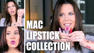 MAC LIPSTICK COLLECTION  Try On [upl. by Garlanda]