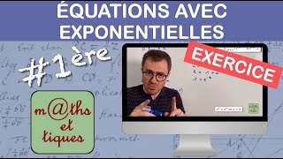 EXERCICE  Résoudre une équation avec exponentielle  Première [upl. by Anahsahs5]