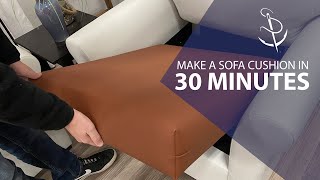 Make a Sofa Cushion in 30 Minutes [upl. by Aikemet]