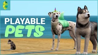 PLAYABLE PETS MOD  The Sims 4 Cats amp Dogs [upl. by Friday]