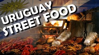 Street food in uruguay  parrilla uruguaya gourmet  how to cook a parrija asado [upl. by Philipp931]