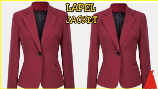 HOW TO CUT A LAPEL JACKET BLAZER  STITCHADRESS [upl. by Huberty554]