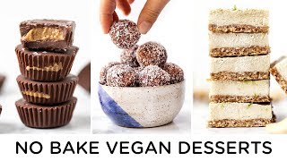 HEALTHY VEGAN NO BAKE DESSERTS ‣‣ easy to make [upl. by Yrnehnhoj610]