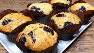 BLUEBERRY MUFFINS  Super Easy Moist amp Fluffy Recipe  Beginner Friendly [upl. by Yager]