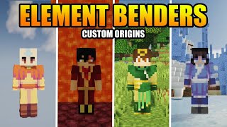 Minecraft Origins Mod Custom Element Benders Origins Datapack Avatar [upl. by Naima858]