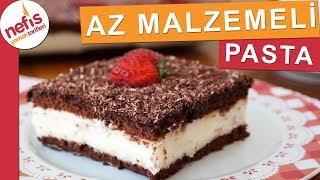 AZ MALZEMELİ EN KOLAY PASTA  Çikolatalı Muhallebili Pasta [upl. by Nagar957]