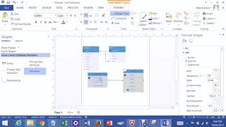 One to Many Relationships in Visio 2013 Lab 1a BIS 245 [upl. by Endys]