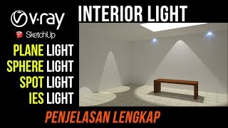 Tutorial Render Light lampu Interior VRay 34 Dasar  Sketchup [upl. by Gibbie]