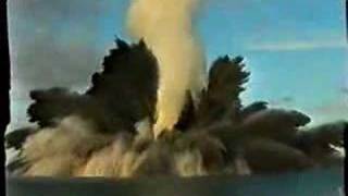 AWESOME VIDEO of depth charge explosion [upl. by Aerdnahs]