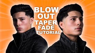 BLOWOUT TAPER FADE HAIRCUT TUTORIAL  EASY GUIDE [upl. by Rendrag]