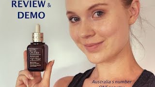 Estee Lauder Advanced Night Repair Serum REVIEW amp DEMO [upl. by Jacey]