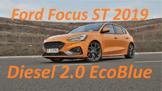 2019 Ford Focus ST Diesel EcoBlue 20  accelerations engine and exhaust sound [upl. by Sabelle]