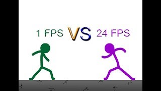 1 FPS VS 24 FPS Stickman Fight [upl. by Tadeas]