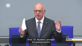 Letzte Sitzung des 18 Deutschen Bundestages Abschiedsrede von Bundestagspräsident Lammert [upl. by Maurer]