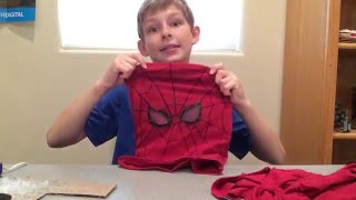 DIY spiderman mask tutorial [upl. by Lerret]