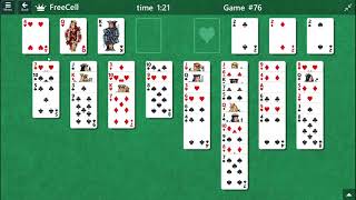 FreeCell Game  76 [upl. by Heppman521]