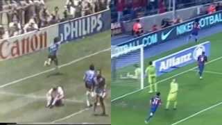 Maradona vs Messi • Goal of the century [upl. by Nodyarb761]