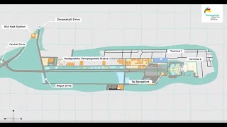 T2 at BLR Airport Route Map [upl. by Gipsy]