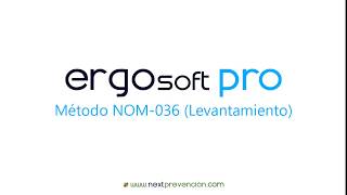 NOM036 Levantamiento con el software ERGOsoft Pro OnLine [upl. by Nnyleuqcaj25]