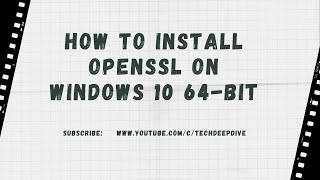 How to Install OpenSSL on windows 10 64bit [upl. by Akiemehs161]