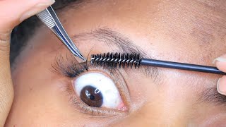 DIY INDIVIDUAL LASHES  PART 1 most requested Sharatia Banks [upl. by Xenophon]