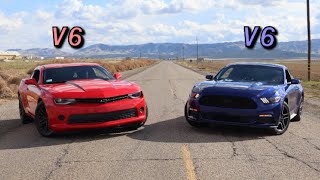 V6 Camaro Vs V6 Mustang [upl. by Waynant764]