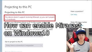 How can enable Miracast on Window10 [upl. by Lunnete]