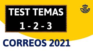 REPASO 📚 Test Tema 1 2 3 │ Oposiciones Correos 2021 [upl. by Stephen]