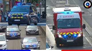 Paris Véhicules dUrgence  Pompiers SAMU Police Part 2 Paris Emergency Services responding [upl. by Onitsirc]