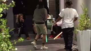 Juice Wrld And Ski Mask Battle With Light Sabers [upl. by Akienaj72]