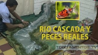 PESEBRE CON PECES RÍO Y CASCADA REALES PARTE 1 ● todoinventostv  8 shorts [upl. by Bannasch]