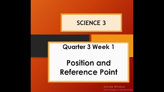 science 3 Q3W1 Position and Reference Point [upl. by Adnohsed]