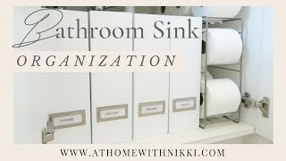 How To Organize Under The Bathroom Sink DIY Small Space Organizing [upl. by Arammat794]