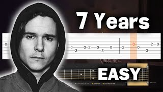 Lukas Graham  7 Years  EASY Guitar tutorial TAB [upl. by Cly]