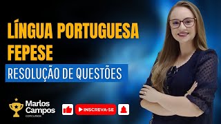 LÍNGUA PORTUGUESA  RESOLUÇÃO DE QUESTÕES FEPESE [upl. by Bethesda598]