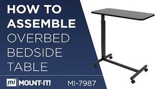 Overbed Table with Wheels  Assembly MI7987 [upl. by Serrano]