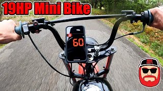 19HP 60MPH Fully Built MB200 Mini Bike Ride [upl. by Benedix]