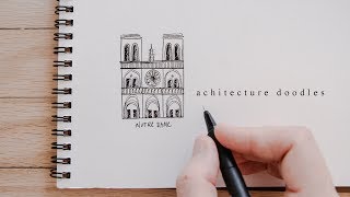 How To Draw Buildings  Architecture Doodles For Beginners [upl. by Winnick]