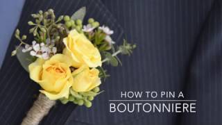 How to Pin a Boutonniere [upl. by Nairda]