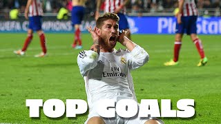 Sergio Ramos AMAZING Real Madrid GOALS [upl. by Kimberley823]