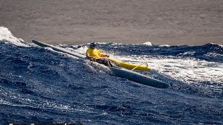 Epic Maui to Lanai downwind outrigger surfing [upl. by Sankey818]