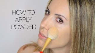 BASICS HOW TO APPLY LOOSE OR PRESSED POWDER MAKEUP TUTORIAL [upl. by Afirahs]