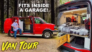 VAN LIFE DIY  Retired Electrician Builds Out Custom GMC Campervan [upl. by Athalie]