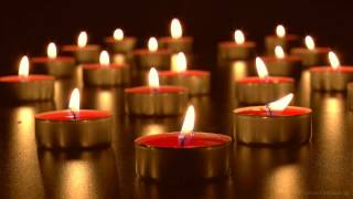 🕯Virtual Candles Relaxing Burning Tealights with Soothing Wind Chimes HD [upl. by Enaasiali882]