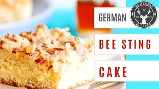 German Bee Sting Cake Recipe  Bienenstich ✪ MyGermanRecipes [upl. by Elocin]