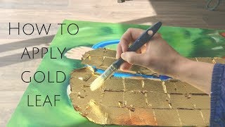 How to apply gold leaf to an oil painting [upl. by Wiley]