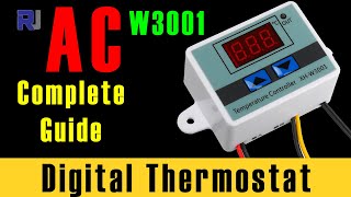 How to use XHW3001 AC digital Thermostat Temperature control  Robojax [upl. by Willmert]