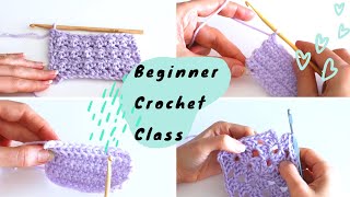 16 Essential Crochet Stitches and Skills Every Beginner Should Know  Beginner Crochet Master Class [upl. by Rayham252]