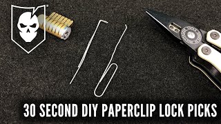 30 Second DIY Paperclip Lock Picks [upl. by Namia]